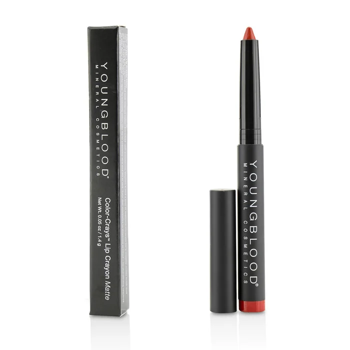 Youngblood Color Crays Matte Lip Crayon – # Rodeo Red 1.4g/0.05oz