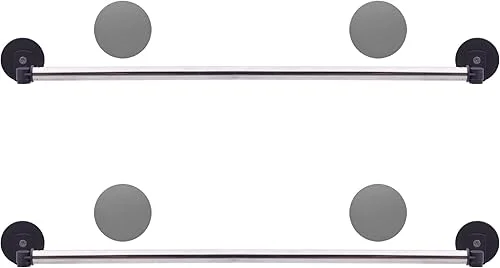 YYST Type A -39.5′ Magnetic Curtain Rod, Magnetic Cafe Rod, French Door Curtain Rod, Magnetic Sash Rod for Timber Entry Door, Aluminum Entry Door, Fiberglass Entry Door W Metal Plates (2)