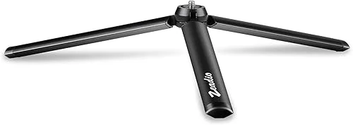 Zeadio Metal Mini Tripod, Desktop Tabletop Stand Tripod with 1/4 Inch Screw for Smooth 4, Crane Plus, Crane 2, Osmo Mobile, Ronin-S, Vimble 2, Gimbal Handle Grip Stabilizer and All Cameras