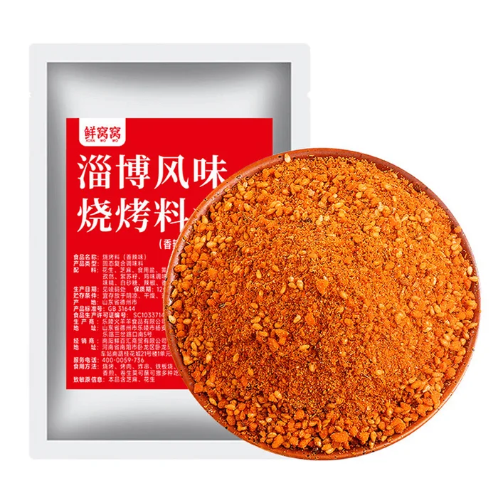 Zibo Style Spicy BBQ Seasoning – All-Purpose Dry Rub & Dipping Blend for Grilled Skewers Meat Marinating & Roasting300g