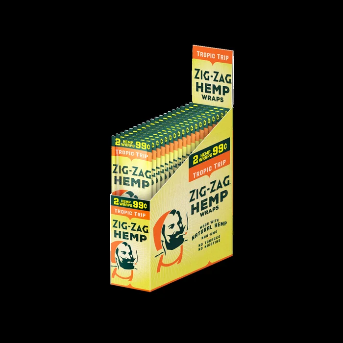 Zig Zag – Tobacco Free – Flavored H Wraps, 50 Count, Tropic Trip