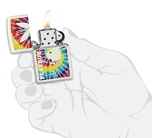 Zippo Playboy Tie-Dye Glow-in-the-Dark Pocket Lighter – Fun & Funky Design
