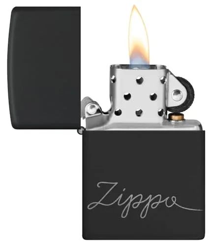 Zippo Sleek Black Matte with Chrome Accent Pocket Lighter – Urban Style