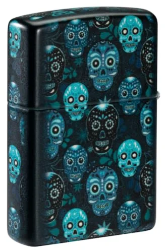 Zippo Sugar Skulls Glow in The Dark Matte Pocket Lighter – Day of the Dead Inspired
