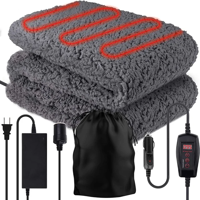 Zone Tech® Sherpa Fleece Travel Blanket