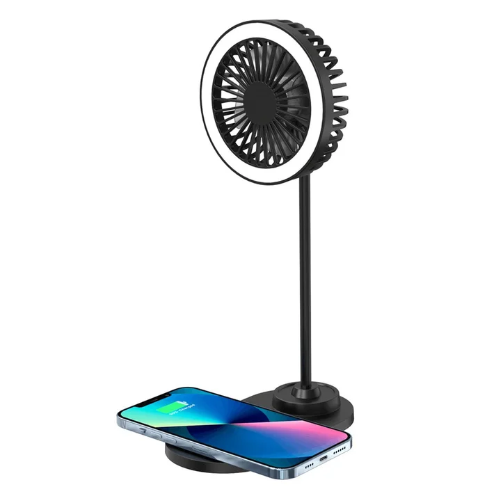Zummy 3-in-1 Fan with Wireless Charger and LED Light